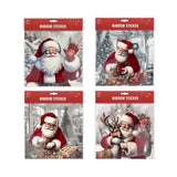Festive Magic Flocked Santa Window Cling - 30.5 x 30.5cm, Assorted Designs