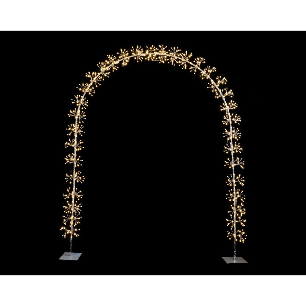 Festive Magic Starburst Christmas Arch - 1.9 x 2.5m, Warm White