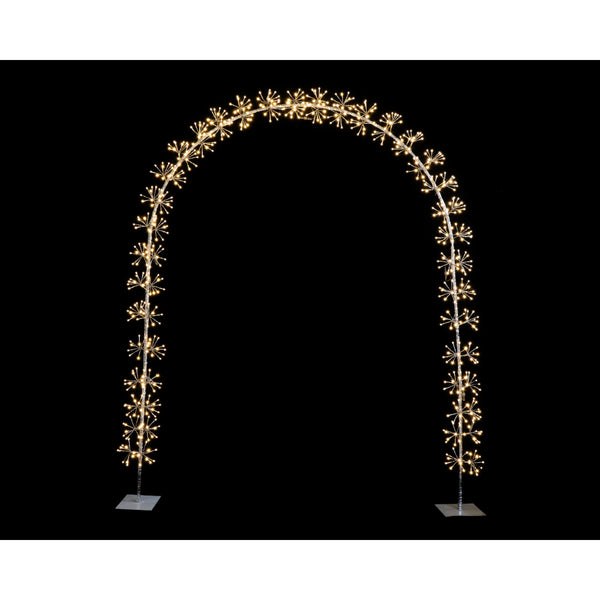 Festive Magic Starburst Christmas Arch - 1.9 x 2.5m, Warm White