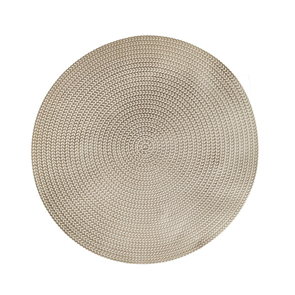 Placemat Metallic Champagne Gold - Round - 38cm