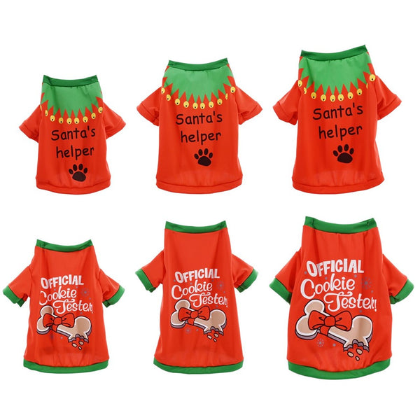 Festive Magic Christmas Pet T-Shirt for Dogs - Assorted Designs and Sizes