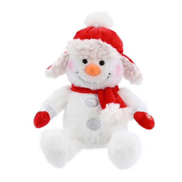 Festive Magic Singing Plush Snowman Toy - Vibrating Nose, Assorted Designs
