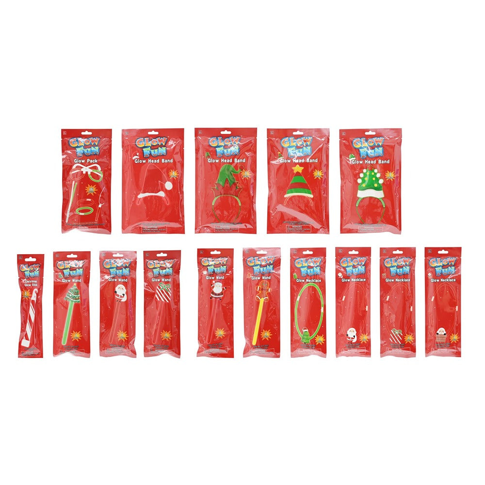 Festive Magic Christmas Glow Accessories Mega Mix - 15 Assorted Styles