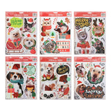 Festive Magic Christmas Dog and Cat Pet Stickers - Assorted Designs and Colours
