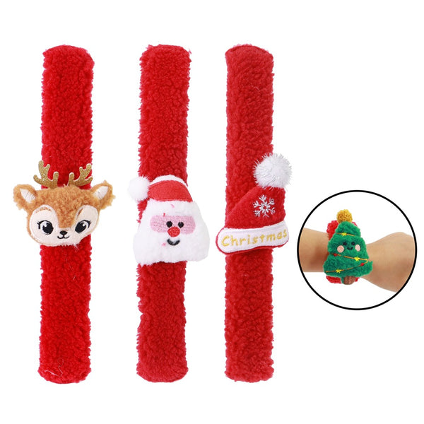 Festive Magic Christmas Character Plush Snap Wristband - Assorted Designs