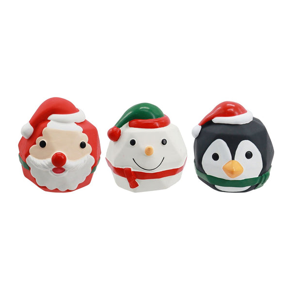 Festive Magic Christmas Character Grunter Ball Pet Toy - 10cm, Assorted Designs