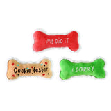 Festive Magic Plush Christmas Bone Dog Toy - 26cm, Assorted Colours and Designs
