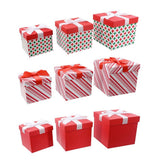 Festive Magic Square Christmas Gift Boxes - 3 Pieces, Assorted Designs