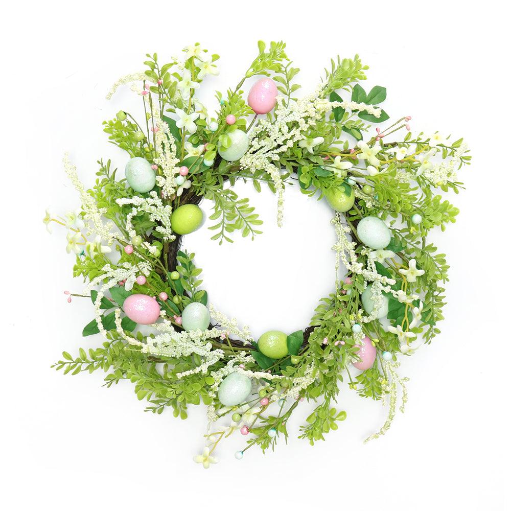 UBL Pastel Egg &amp; Blossom Easter Wreath | 50cm