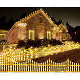 Festive Magic Warm White LED Picket Fence Lights - Pack of 8, 264 x 30cm