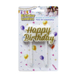 Glitter Happy Birthday Candle