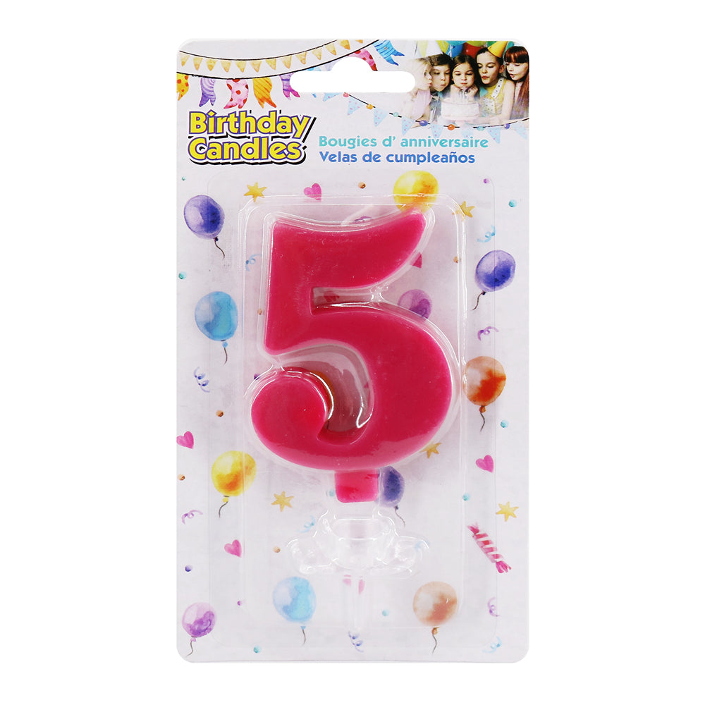 UBL Single Number Assorted Candles | 0-9 | Birthday Candles