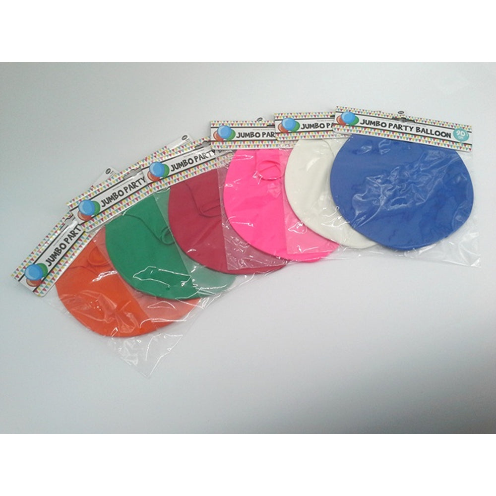 UBL Solid Colour Jumbo Balloon | 6 Assorted