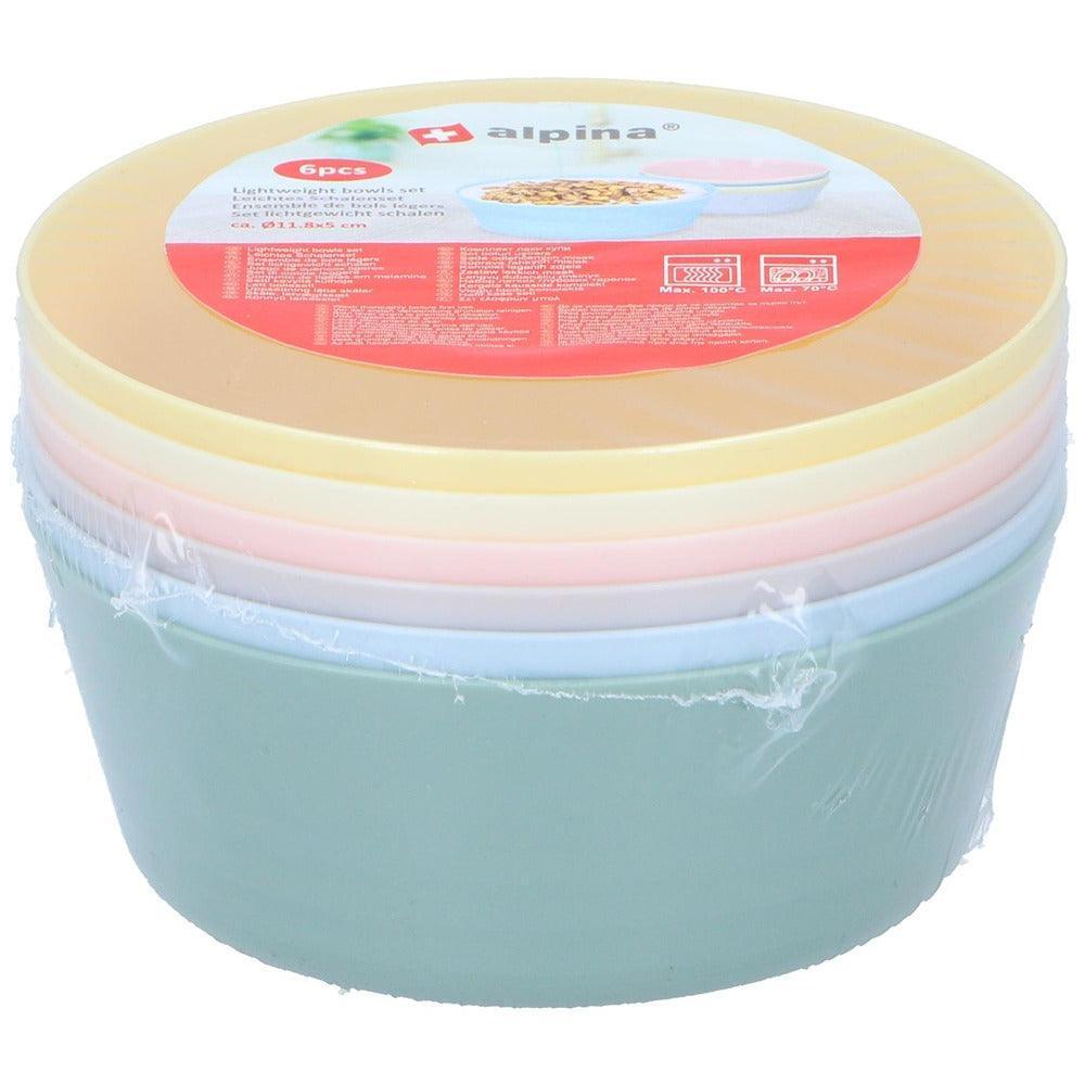 Alpina Lightweight Plastic Bowls | Pack of 6 - Choice Stores