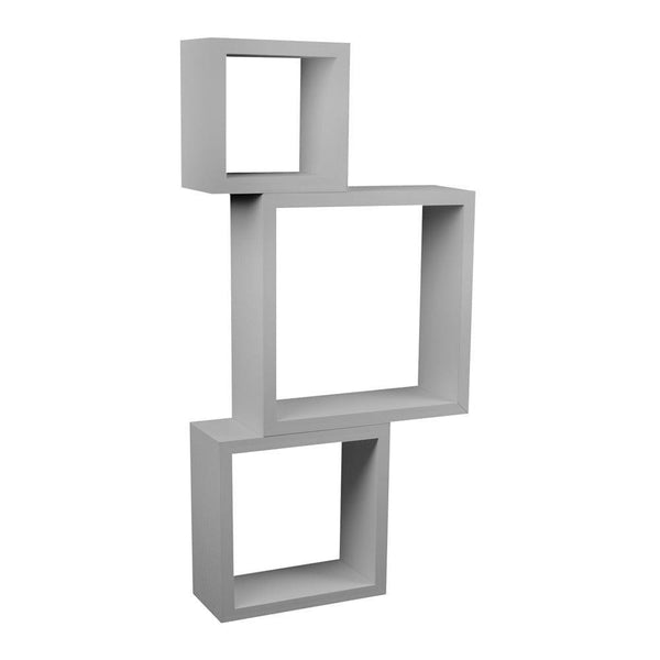 Anika Grey Cube Shelves Set of 3 Choice Stores