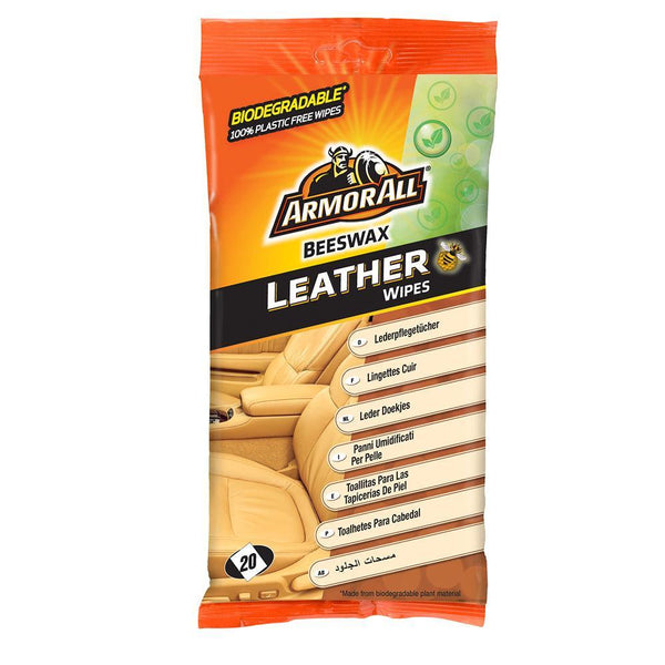 Armor All Beeswax Leather Wipes | Pack of 20 - Choice Stores