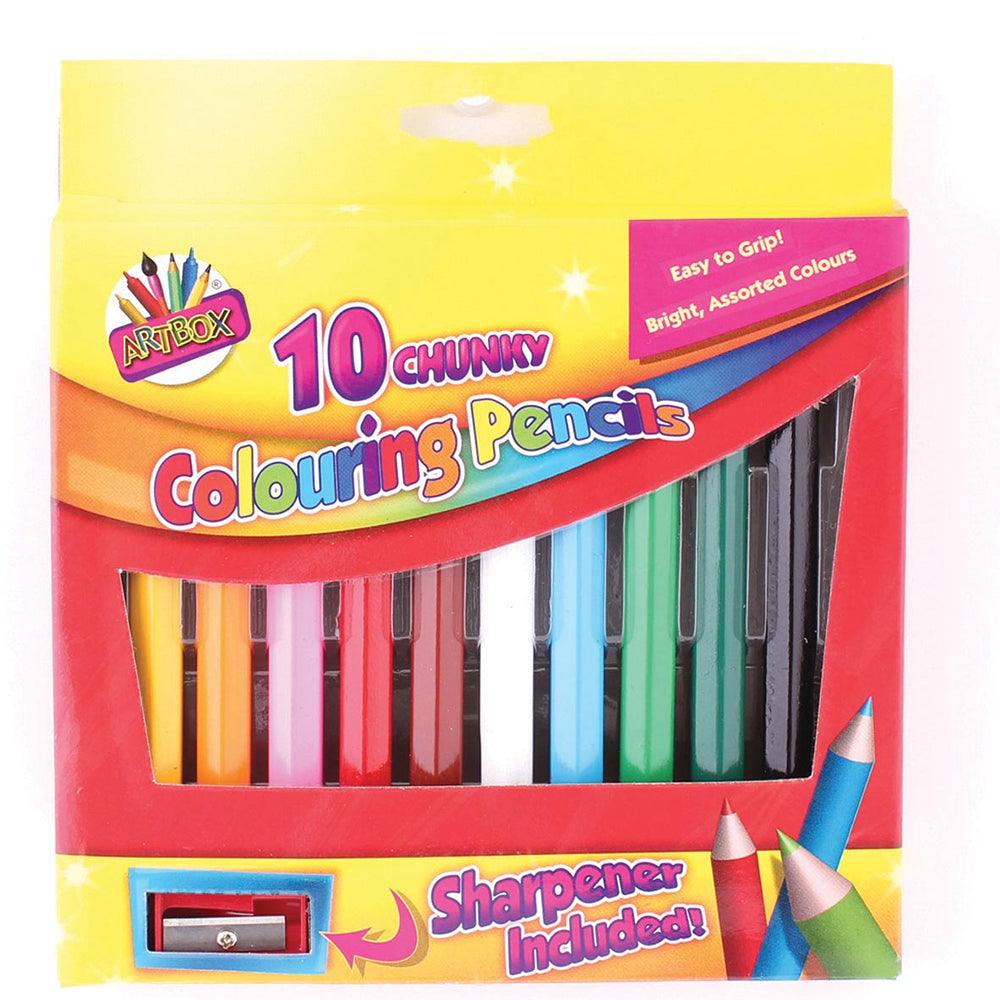 Artbox 10 Chunky Colouring Pencils | Vibrant Colours | Easy to Grip | Non-Toxic - Choice Stores