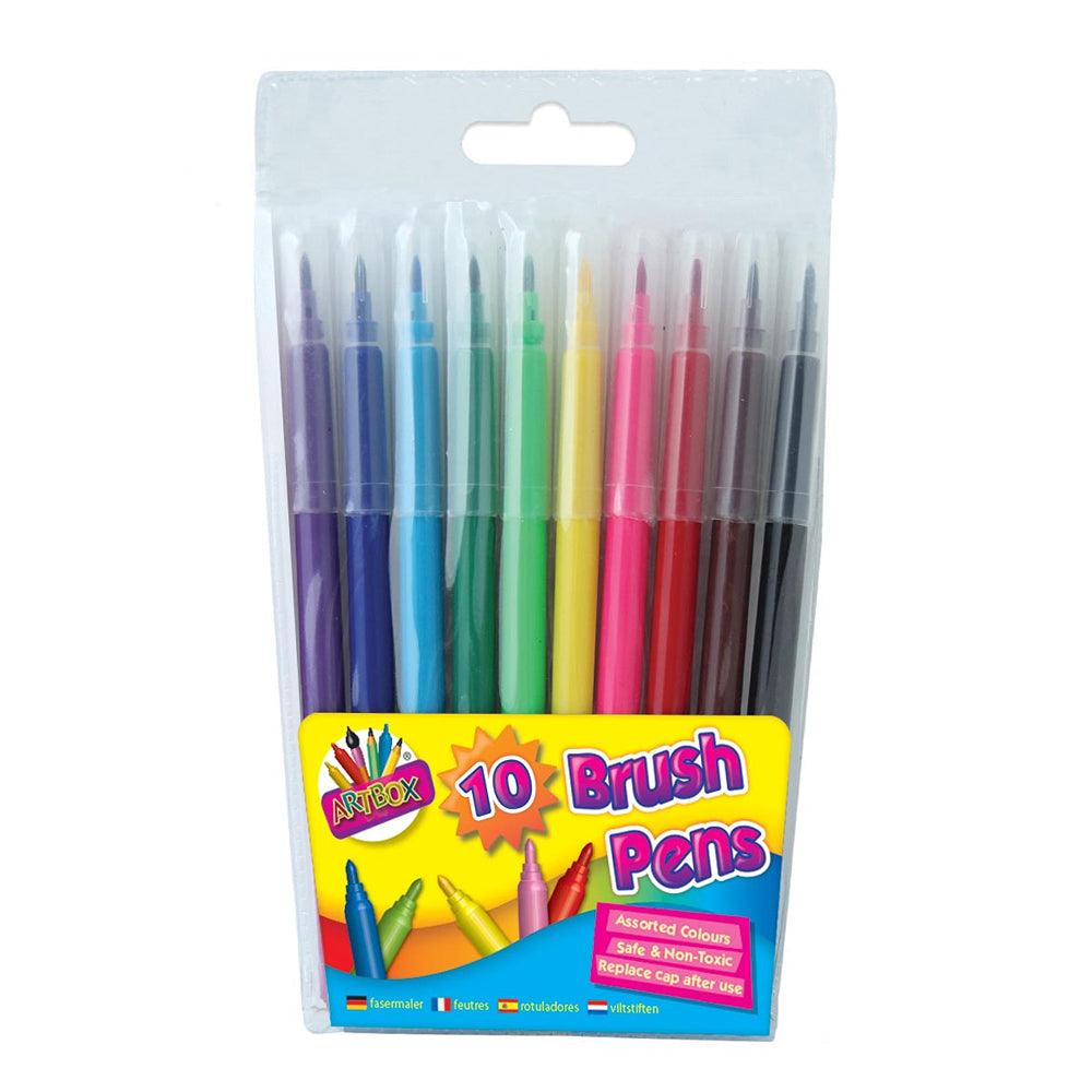Artbox Assorted Colours Brush Pens | Pack of 10 - Choice Stores