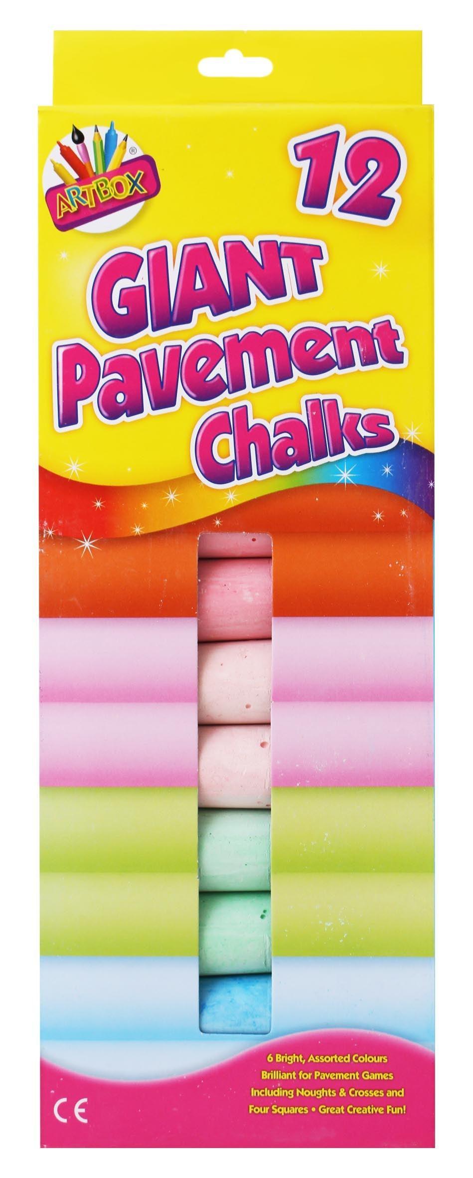 Artbox Giant Coloured Pavement Chalks | 12 Pack - Choice Stores