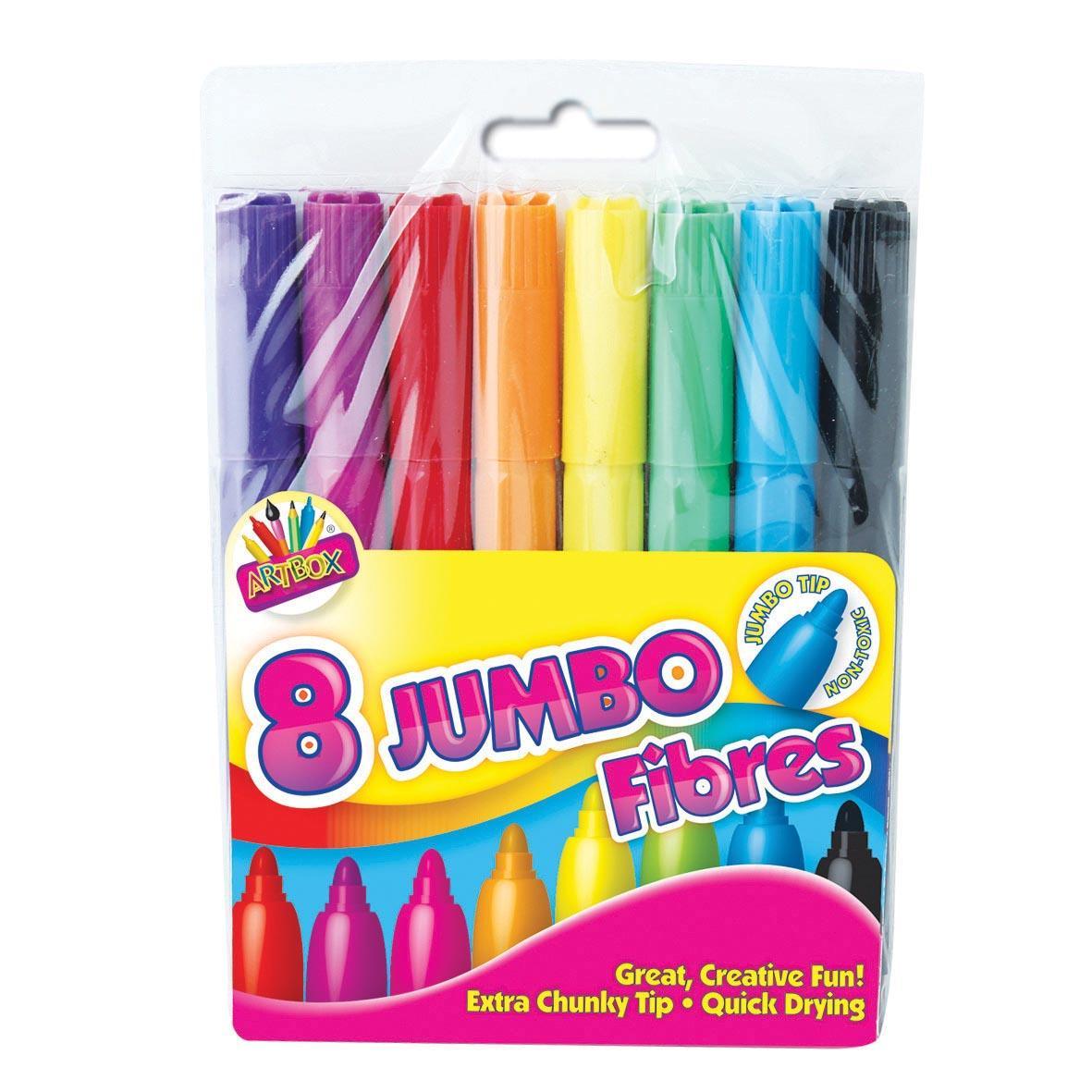 Artbox Jumbo Fibre Colouring Pens | 8 Pack - Choice Stores