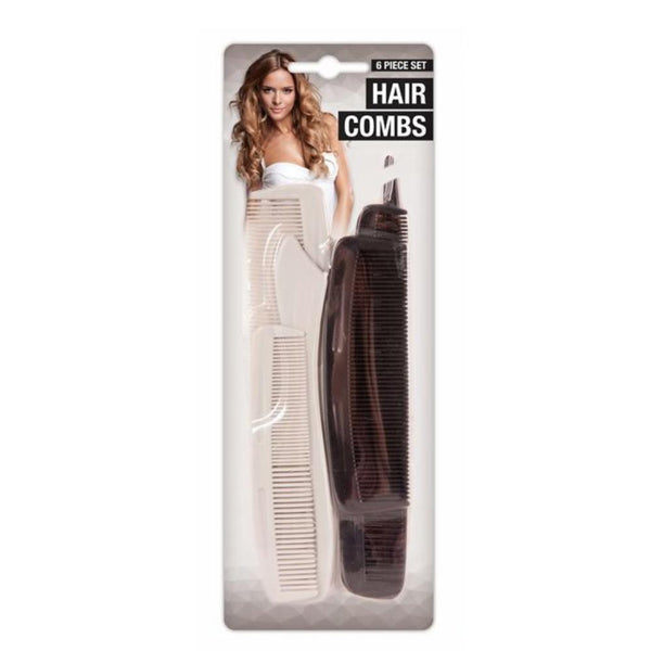 Assorted Hair Comb Set | Pack of 6 - Choice Stores