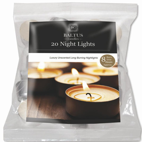 Baltus Night Light Unscented Candles | Pack of 20 - Choice Stores