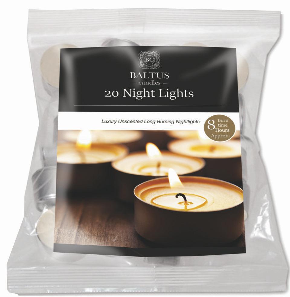 Baltus Night Light Unscented Candles | Pack of 20 - Choice Stores