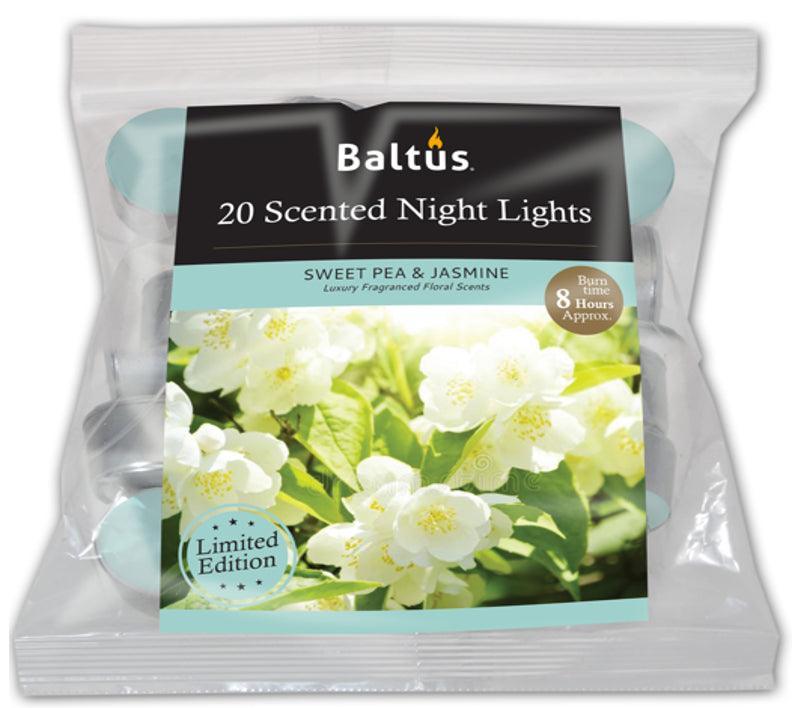 Baltus Scented Tea Lights | Pack of 20 | Sweet Pea & Jasmine - Choice Stores