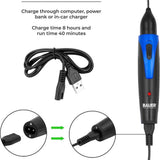 Bauer Rechargeable Personal Grooming Set | Includes USB Charging Cable | 4 Interchangeable Heads - Choice Stores