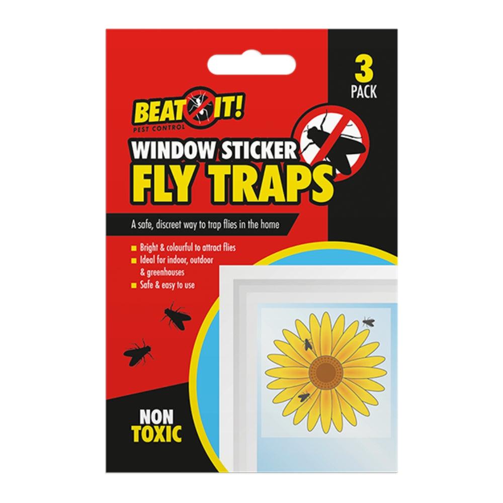 Beat It Window Sticker Fly Traps | Pack of 3 - Choice Stores