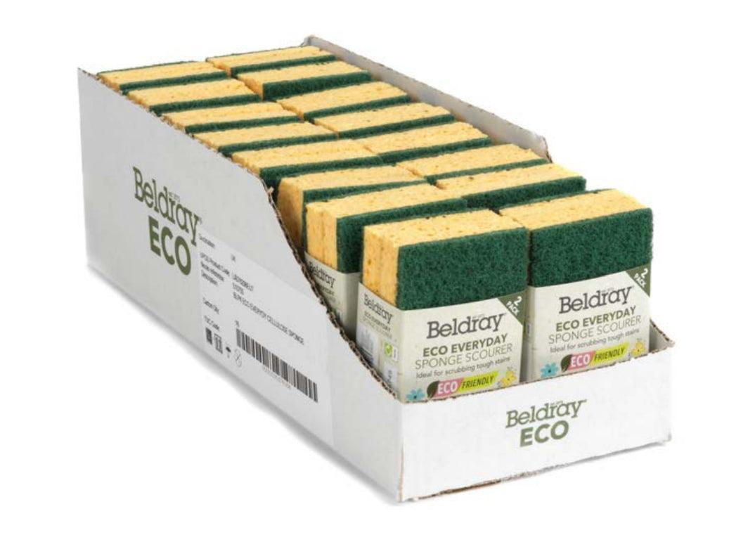 Beldray Everyday Eco Sponge Green Scourers | 2 Pack - Choice Stores