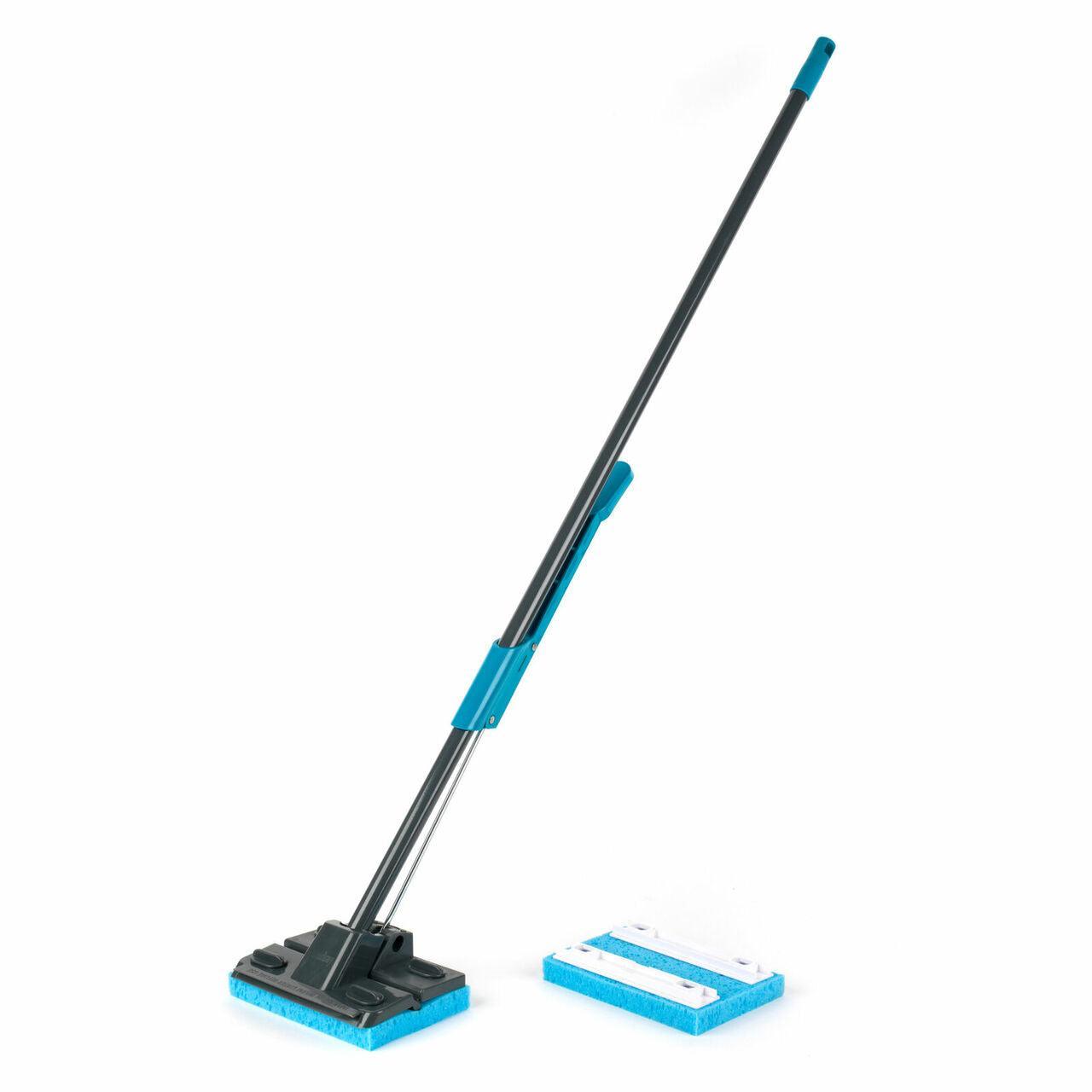 Beldray Sponge Mop with Long Handle and Extra Sponge Head | Black/Blue - Choice Stores