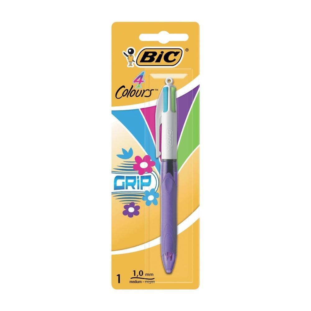 Bic 4 Colours Grip Pro Retractable Ballpoint Pen - Choice Stores