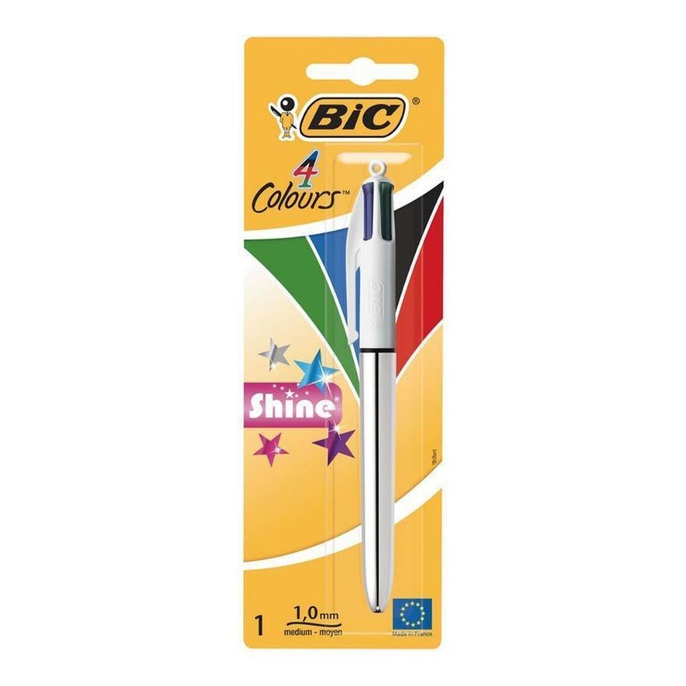 Bic 4 Colours Shine Retractable Ballpoint Pen - Choice Stores