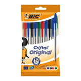 Bic Cristal Ballpoint Pen Medium Assorted | Pack of 10 | Ideal for School - Choice Stores