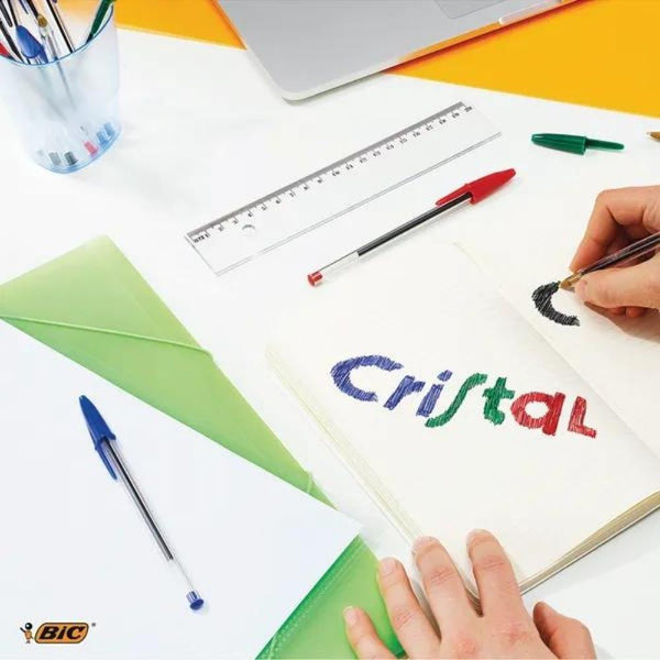 Bic Cristal Ballpoint Pen Medium Assorted | Pack of 10 | Ideal for School - Choice Stores