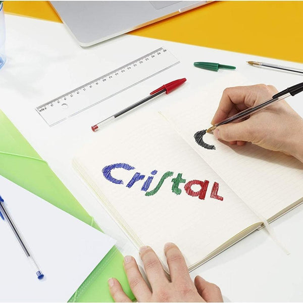 BIC Cristal Original Black Ballpoint Pens | Pack of 5 | Medium Point 1.0 mm - Choice Stores