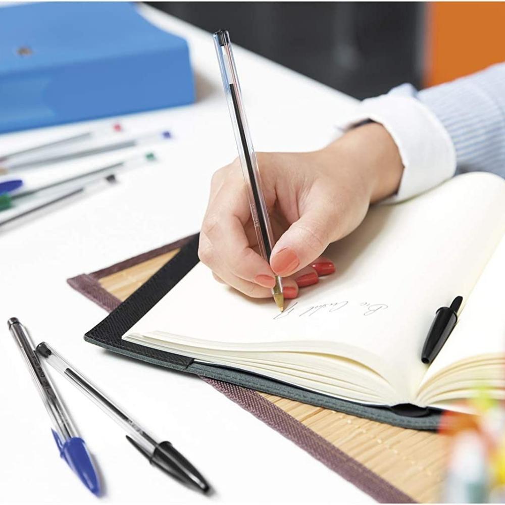 BIC Cristal Original Black Ballpoint Pens | Pack of 5 | Medium Point 1.0 mm - Choice Stores