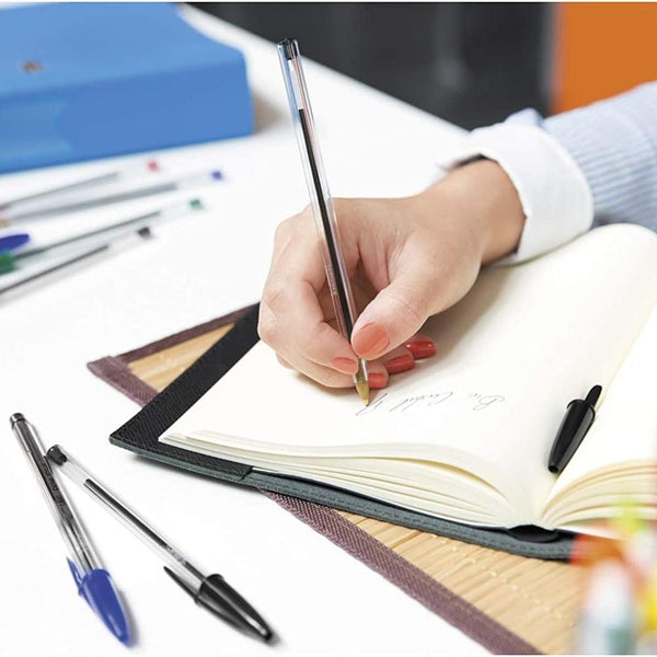 BIC Cristal Original Black Ballpoint Pens | Pack of 5 | Medium Point 1.0 mm - Choice Stores