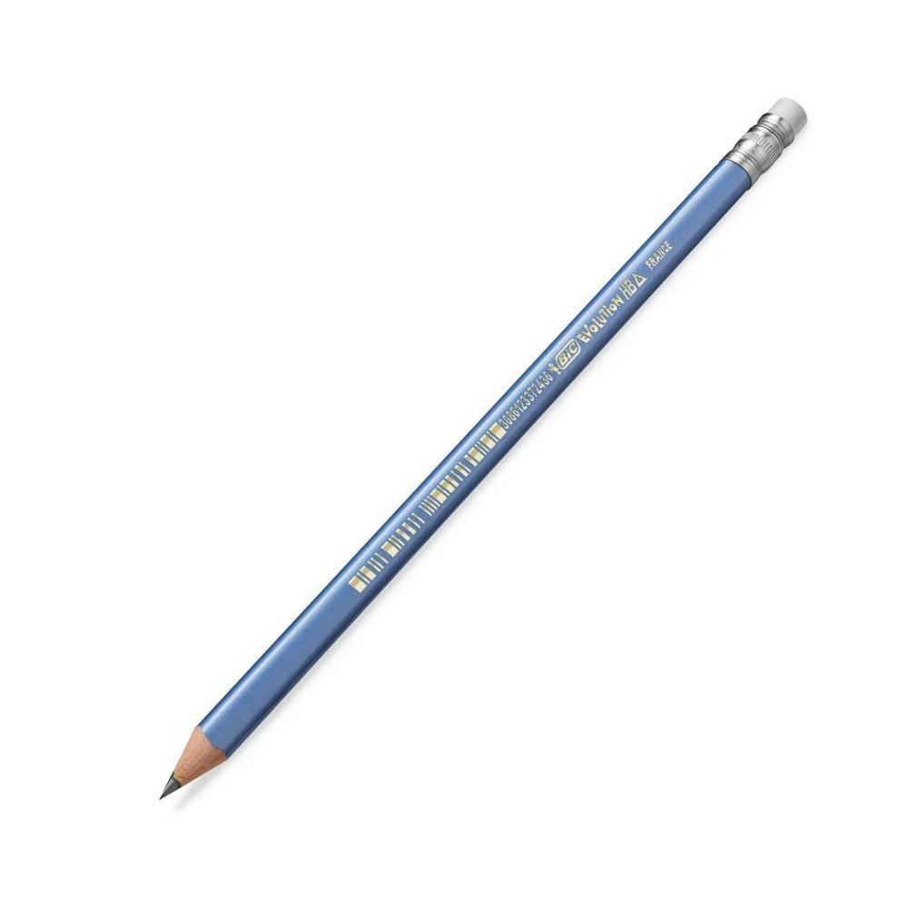 Bic Evolution Graphite Triangle HB2 Pencil With Eraser Tip | Pack of 3 - Choice Stores