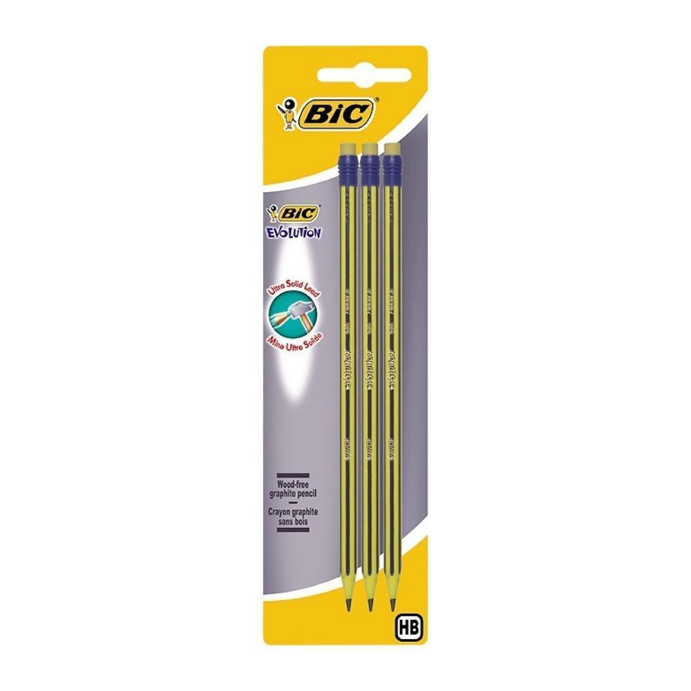 Bic Evolution HB Graphite Pencils | Pack of 3 - Choice Stores
