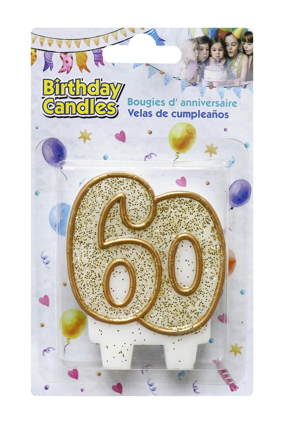 Birthday Candle | 60th Birthday | Gold - Choice Stores