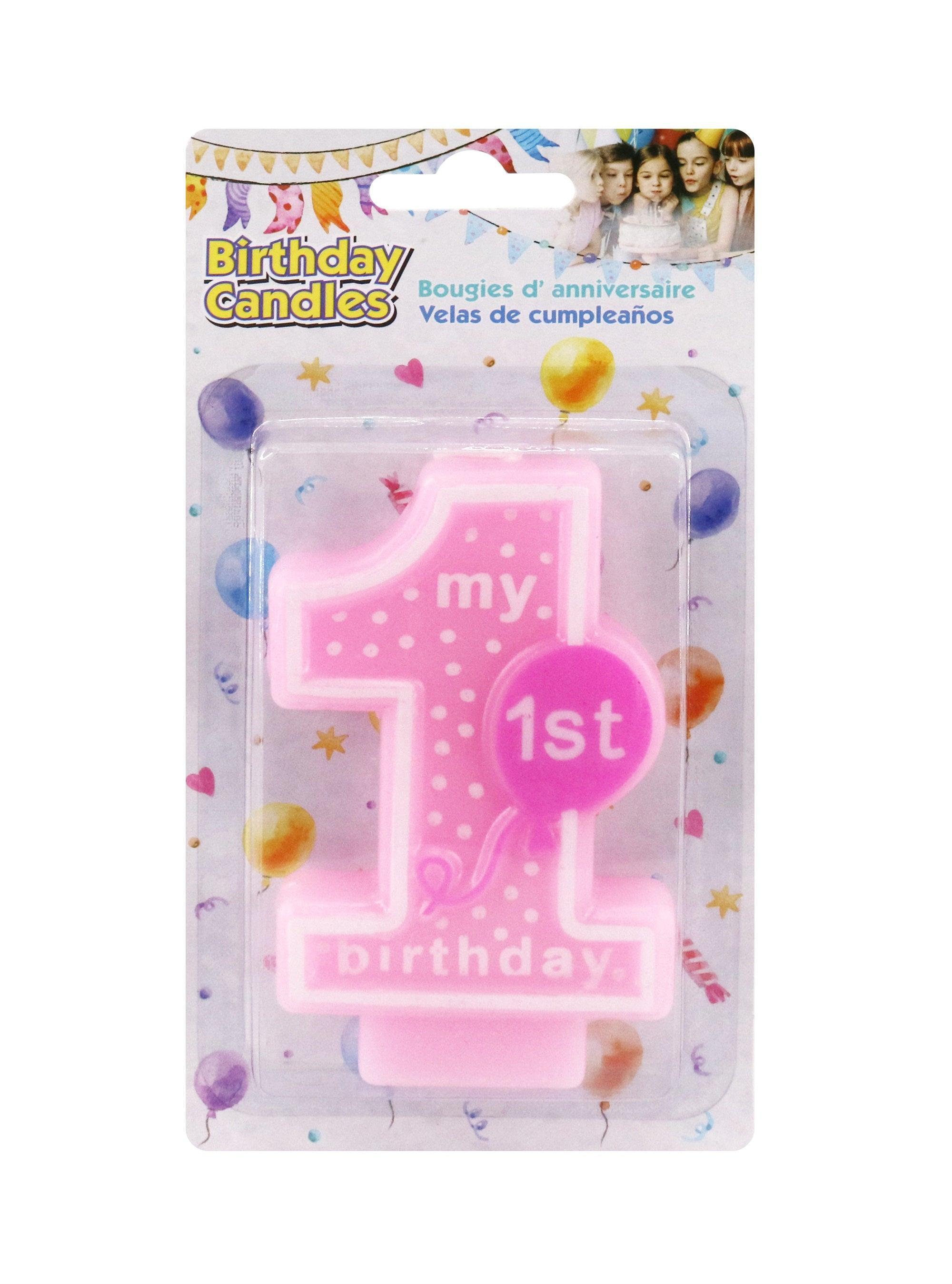 Birthday Candle | My 1st Birthday | Pink - Choice Stores