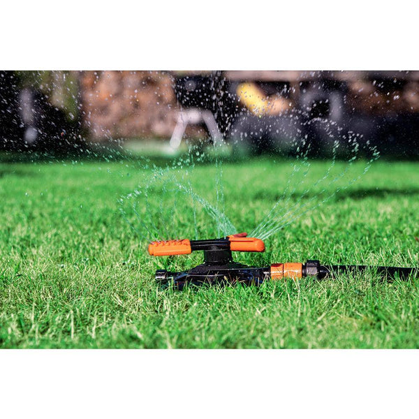 Black + Decker Oscillating Sprinkler | 360 Watering | 3 Arms - Choice Stores