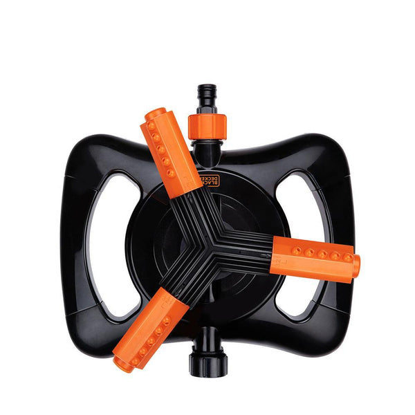 Black + Decker Oscillating Sprinkler | 360 Watering | 3 Arms - Choice Stores
