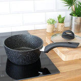 Blackmoor Classic Non-Stick Black Saucepan with Lid | 18cm - Choice Stores