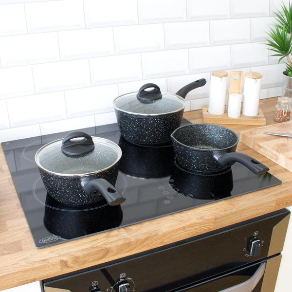 Blackmoor Classic Non-Stick Black Saucepan with Lid | 18cm - Choice Stores