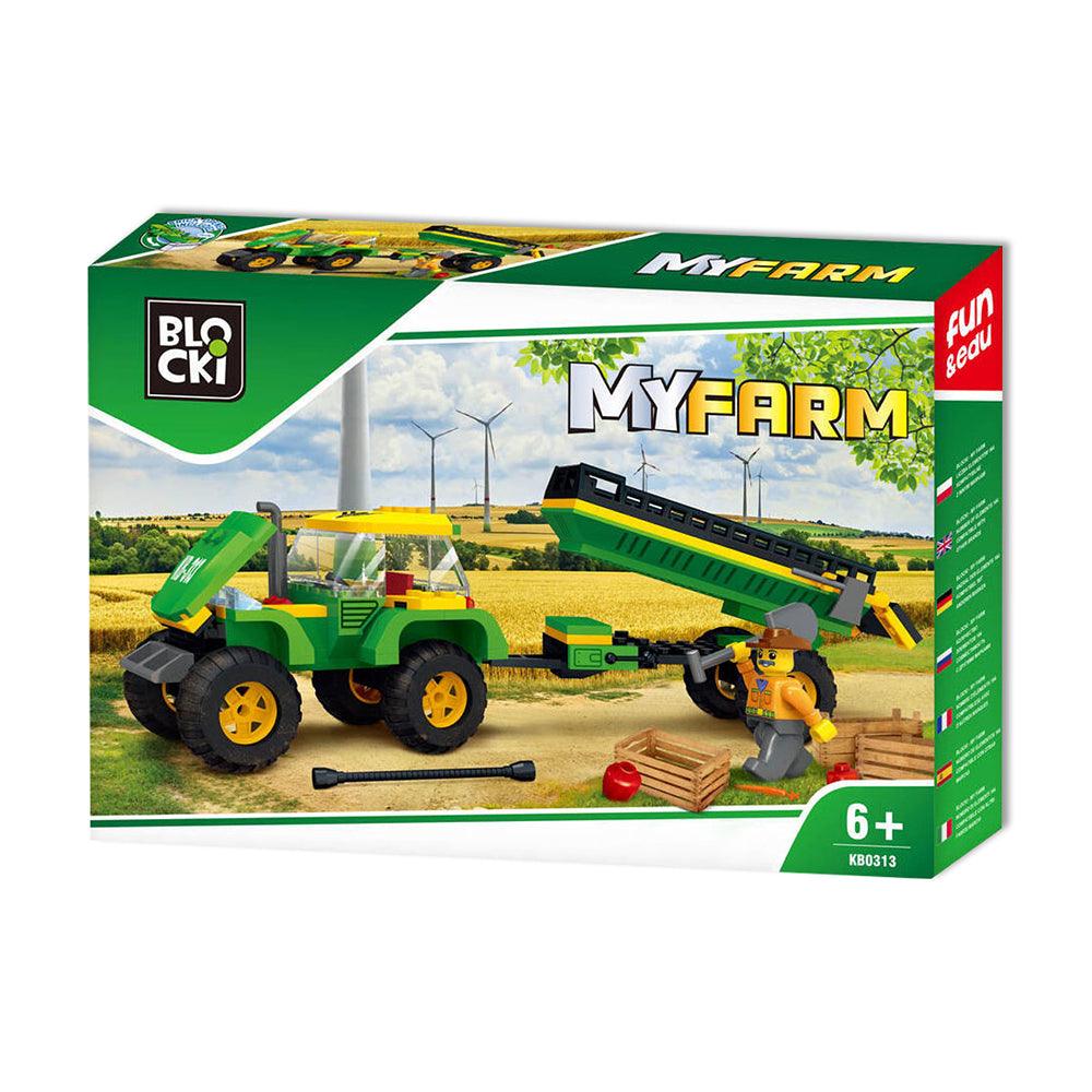 Blocki MyFarm Tractor & Trailer Building Set | 164 Pieces | Age 6+ - Choice Stores