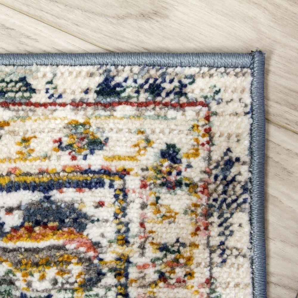 Boho Medallion Blue Rug | Vintage Distressed Design - Choice Stores