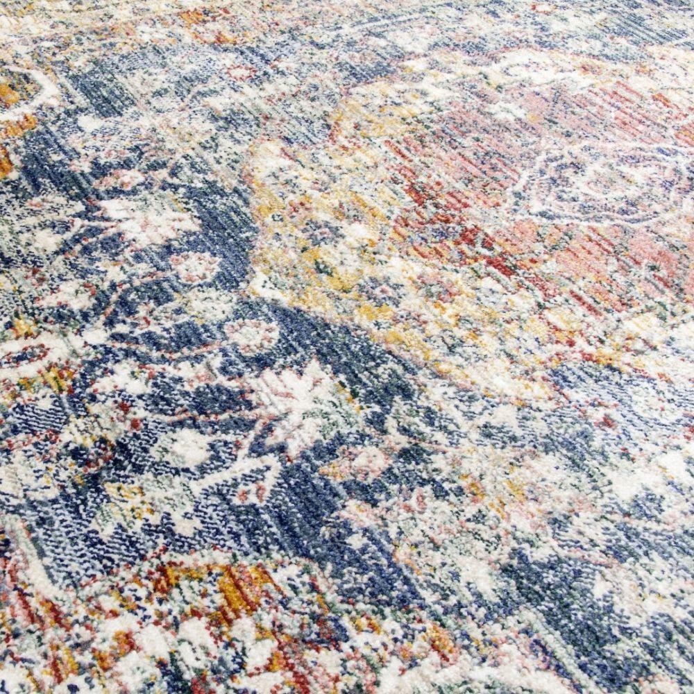 Boho Medallion Blue Rug | Vintage Distressed Design - Choice Stores